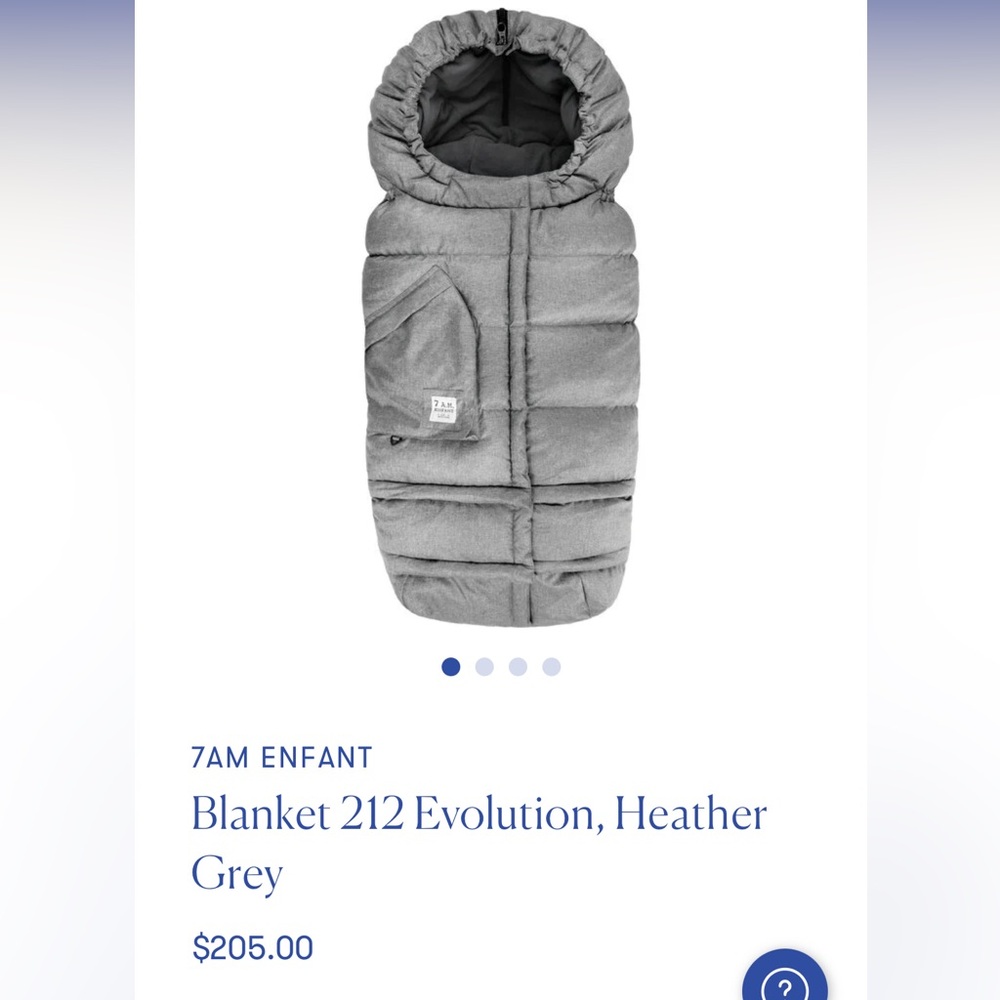 7am Enfant Blanket 212 Heather Grey like new